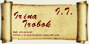 Irina Trobok vizit kartica